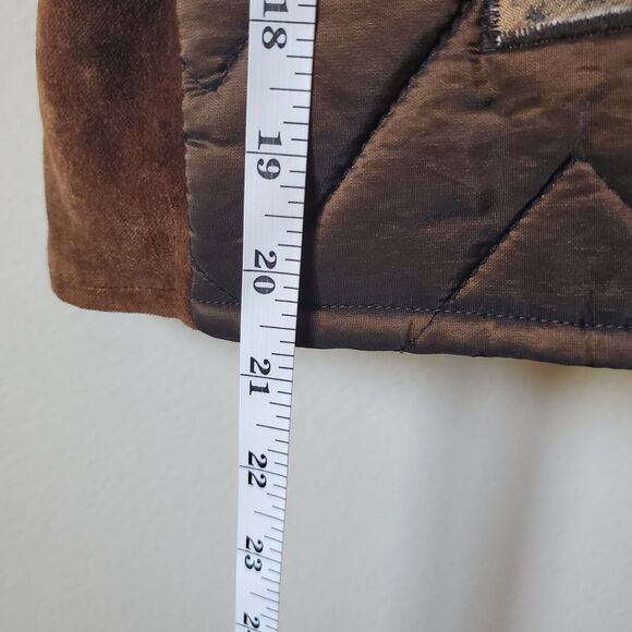 Papike Womens Brown Vest M Made In California Artisan Fabric Boho Funky Unique - Picture 9 of 9